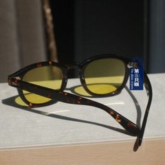 Vintage Men’s Yellow Polarized Sunglasses tortoise Glasses johnny depp Glasses