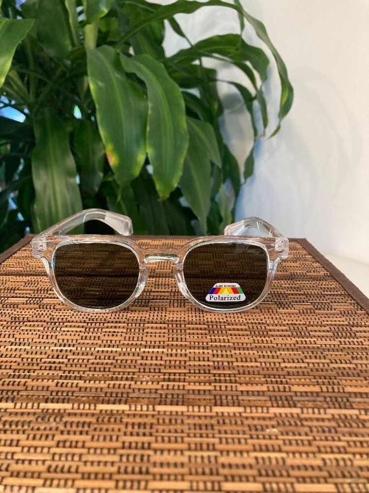 Acetate Frame Polarized Clear Sunglasses (P27476POL/SD) Clear