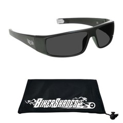 Locs Super Dark Sunglasses Mens Black Lowrider Gangster Cholo Flat Top