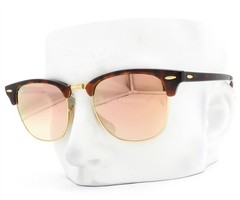 Ray-Ban Clubmaster Sunglasses RB 3016 990/7O Brown Red Havana Copper 51mm w/case