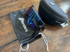 BLENDERS Jade Tiger Eclipse X2 Sunglasses Polarized Blue Lenses Wrap Cat 3 NEW