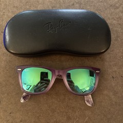 Ray-Ban RB2140 Original Wayfarer Purple,Green Lenses,Unisex,Classic Sunglasses.