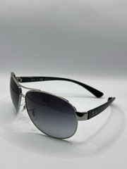 Ray-Ban RB3386 003/8G Sunglasses Silver Frame Grey Gradient Lens 67mm Pilot