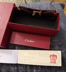 Premiere De CARTIER: 3383476. 135mm. Gold Frame With Tortoiseshell Acetate