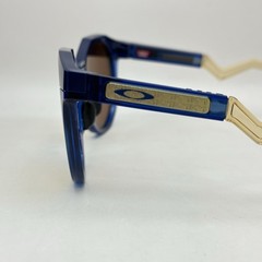 Oakley Mens HSTN Mybappe Series Irregular Polarized Mirror Sunglasses Navy/Gold