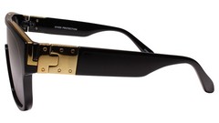 Designer Inspired Style Celebrity Fashion Hip Hop Black Gold Aviation Sunglasses