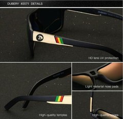 DUBERY Unisex Polarized Sport Sunglasses Outdoor Driving Fishing Square Glasses