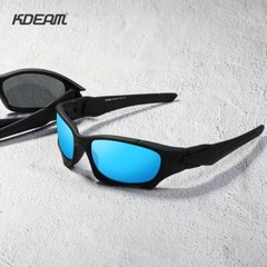 Men Polarized Sports Sunglasses -Curve Cutting Frame UV400 Lens Stress Resistant