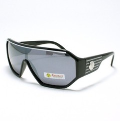 ROBOT Sunglasses for Men Futuristic Celebrity Flat Top BLACK Color Stripes New