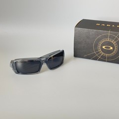 Oakley Gascan OO9014 Polarized Sunglasses Gray transparent Frame Black Lens