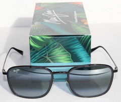 MAUI JIM Following Seas POLARIZED Sunglasses 555-02 Black/Neutral Grey NEW Japan