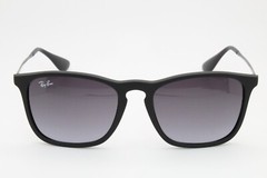 Ray-Ban RB4187 CHRIS Sunglasses in Rubber Black and Light Grey