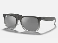 Ray Ban RB4165 852/88 Justin Gray On Clear Gray Gradient Silver Mirror 54-16mm