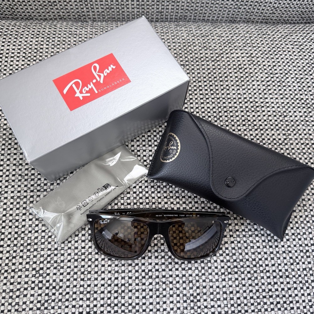 Ray-Ban Boyfriend Two Havana/Brown Polarized 60mm Sunglasses RB4547 710/57 57 18