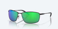 Costa Del Mar Sunglasses TURRET Matte Black / Green Mirror POLARIZED 580P Lens