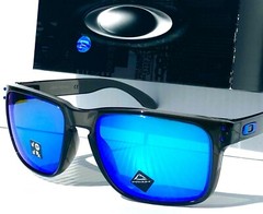 NEW Oakley HOLBROOK XL Grey Smoke POLARIZED PRIZM SAPPHIRE Blue Sunglass 9417-09