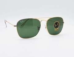 NEW-Ray-Ban Caravan 58mm Metal Sunglasses RB3136 – Gold Frame / Green G-15 Lens