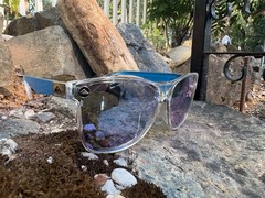 New Quiksilver Blenders Style Sunglasses Clear Blue With Multicolor Lens UV400