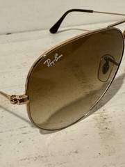 Ray-Ban Sunglasses Lot (2) RB3026 RB3447 Metal Gold Frame Italy Aviator Round