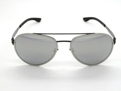 IC BERLIN Ferrum Pearl/Gunmetal Mirrored 59mm Authentic Aviator Sunglasses