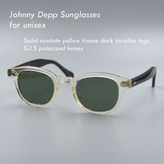 Brand men G15 polarized sunglasses women green glasses Johnny Depp Sun glasses