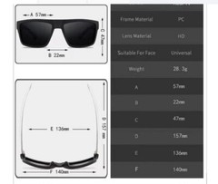 New Polarized Men Anti Glare Fishing Cycling Driving Sport Sunglasses Square