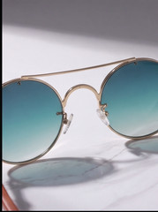 Vintage Round Steampunk Sunglasses Men Women Wood Grain Luxury Brand Fashion UV