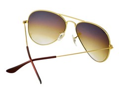 Ray-Ban Sunglasses RB3025 Aviator Gradient Gold Frame Light Brown Lens 58mm