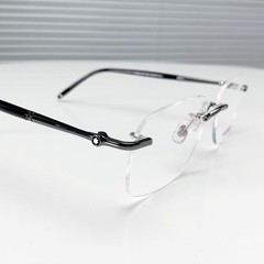 MONTBLANC MB0071O Gunmetal / Black Rimless Unisex Gift Edition Sunglasses