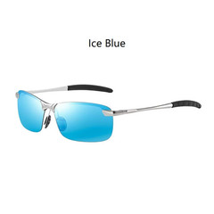 Classic Metal Men Polarized Sunglasses Fashion Driving Fishing Half Frame Retro