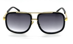 Women Men Sunglasses Oversize Square designer shades Metal Gold Frame Gradient