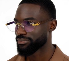 Slim Oval Round Rimless Wood Luxury Sunglasses HIP HOP Buffs Shades Rapper New