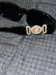 Designer Style Sunglasses Black Gold Monogram Famous High End Shades