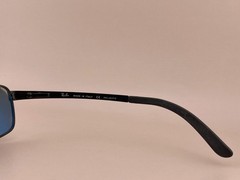 Ray Ban Sunglasses RB 3194 006/58 Black Metal Sports Wrap G15 Green Polarized