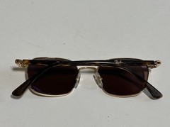 Ray-Ban RB3664CH Polarized Chromance Square Sunglasses Brown Tortoise Gold Front