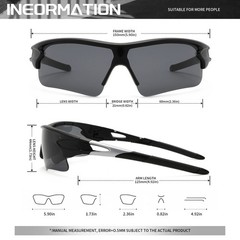 New UV400 Protective Sports Eyewear Lightweight Full-Cover Lens Unisex Wrap