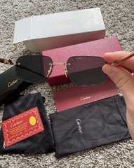 Cartier Sunglasses Tinted Gold CT0927O 55-18