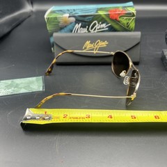 Maui Jim MJ-247-16 Gold Aviator Sunglasses Made in Japan w/ Case