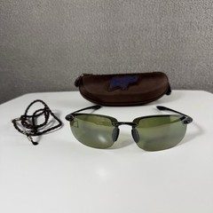 Maui Jim Ho’okipa Sunglasses MJ-407-11 Rimless Sport Made in Japan 64-17-130