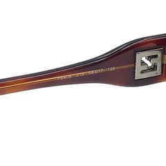 FENDI Zucca Zucchino Sunglasses Brown Tortoiseshell Frame 5.2×6 in Italy