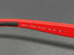 Prada Sunglasses SPS01I-ZVI3M1 Matte Red 57mm Square Plastic Men’s Italy