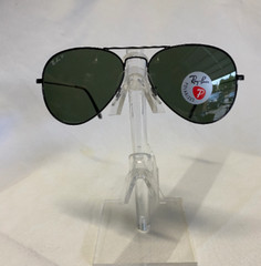 New Genuine Ray Ban 3025 002/58 Black Classic Aviator Sunglasses Polarized 58 mm