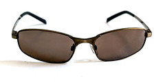 NWT Vintage 90’s Rectangle Metal Designer Sport Sunglasses (S. Brown)