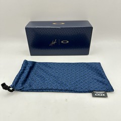 Oakley Mens HSTN Mybappe Series Irregular Polarized Mirror Sunglasses Navy/Gold