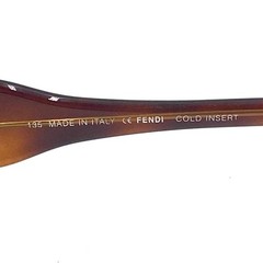 FENDI Zucca Zucchino Sunglasses Brown Tortoiseshell Frame 5.2×6 in Italy