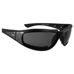 Global Vision Eyewear Viva Foam Padded Motorcycle Sunglasses Gunmetal Black
