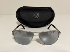 Revision Military Alphawing Aviator Sunglasses Silver Stainless Steel 59-13-125