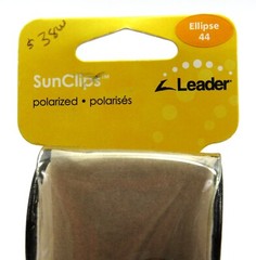 Sun Clips Bronze/Brown Lens Ellipse 44mm Clip-On Sunglasses, Hilco Leader
