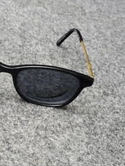Sunglasses Unisex Adults Black Square Slim Metal Plastic Frame FM17016 3JX1124