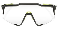 100% Speedcraft Gloss Black Shield Wrap Photochromic Sunglasses 60007-00011